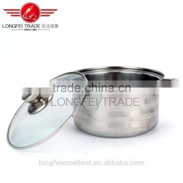 5pcs Glass Lid High Quality Stainless Steel Kitchen Pot/cooking Pot photo-5