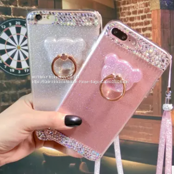 Diamond cell phone back cover silicone mobile Phone Cases for iPhone7/7Plus/6/6s/6plus/6splus soft tpu shell housing