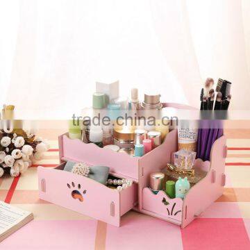 The Wooden Box DIY Korean Cosmetic Storage Box Desktop Drawer Storage photo-3