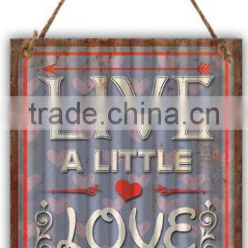 "LOVE" CORRUGATED IRON WALL DECOR