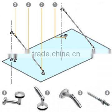 304 316 Stainless Steel Glass Canopy Awning Fittings Door Canopy China photo-2