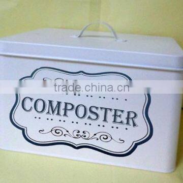 new tin storage container garden composter