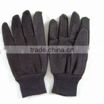 Brown jersey protection gloves