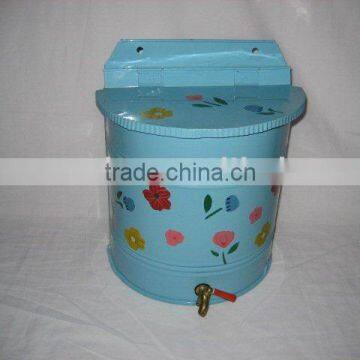 metal painting by hand water pot