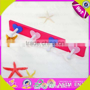 Wholesale Eco-friendly Wooden Kids Coat Hook Convenience Wooden Kids Coat Hook High Quality Wooden Kids Coat Hook W09B021 photo-2