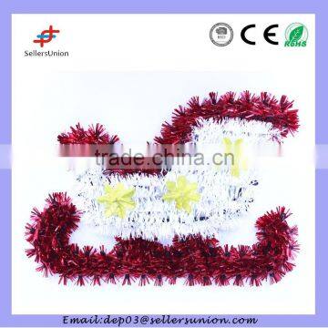 2015 New Hot Design Pet Christmas Ornament Christmas Tinsel Sleigh