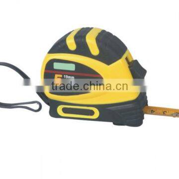 Double colors Steel blade Measure tape with rubber coat
