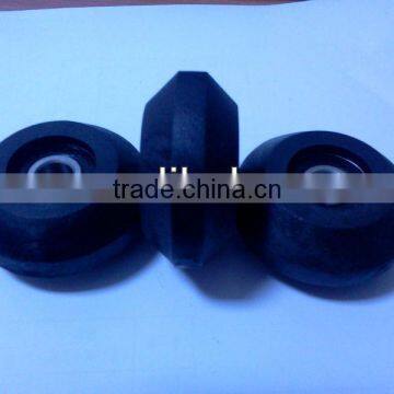 gate or window black nylon wheels with 6+GF30%