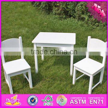 2016 New Design Home / School / Kindergarten White Kids Wooden Table and Chairs W08G145 photo-6