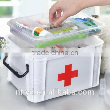 2016 new camping first aid kit plastic home medical storage box