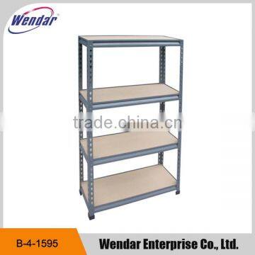 Boltless garage warehouse rack /steel shelf/rivet shelf/4 -tier adjustable display metal storage shelf