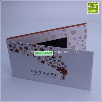 Matte Lamitation Cover 4.3 Inch LCD Video Brochure For Business Card / Advertising photo-3