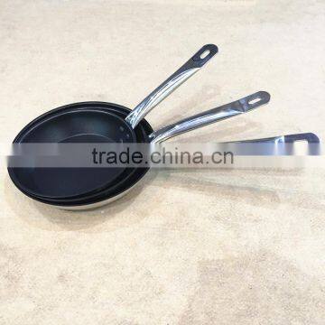 Factory wholesale custom stainless steel non stick non-stick oild free frying pan for pancake