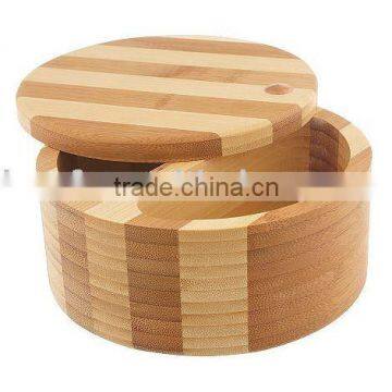 Double Capacity Bamboo Salt Box