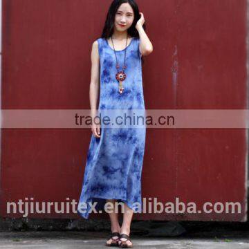 women's Tie Dye Maxi rayon Dress, summer dress