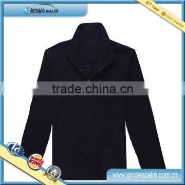 Men's black warm winter coat for wholesale, plain polar fleece mens coat