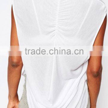 Ribba Loose Crop Top Women Round Neck Loose Top photo-3