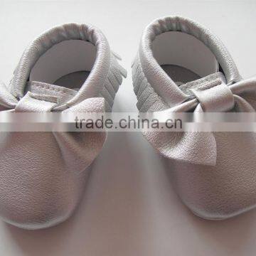 Fancy Baby Moccasins Soft Sole Baby Leather Shoes photo-2