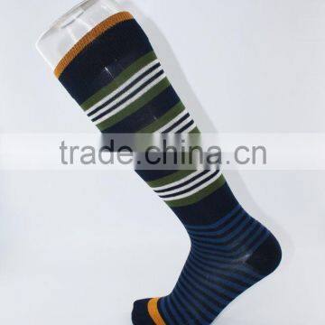 100% Cotton Fancy Knee High Strip Happy Socks Men photo-4
