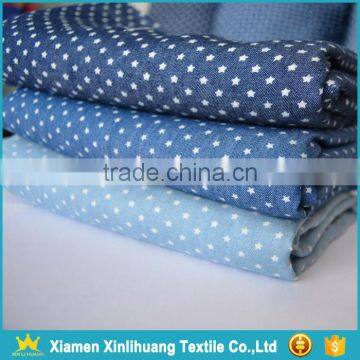 Wholesale Cheap 85% Cotton 15% Polyester Printed Denim Fabric photo-2