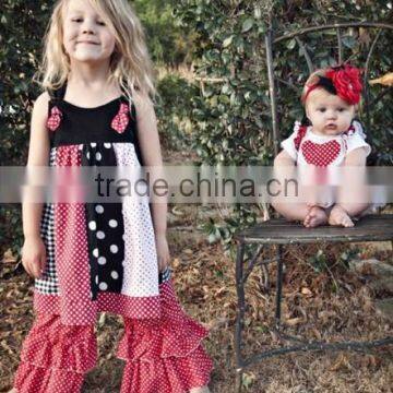 2015 New Fashion Baby Girl Outfit and Christmas Outfit Ruffle Sets