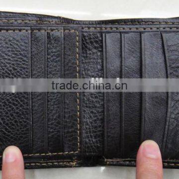 Fashion Golden Supplier Men Genuine Leather Black Luxury Wallet photo-4