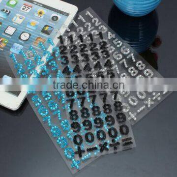 Diy Monogram Acrylic Rhinestone Alphabet Letter Sticker Decorative Sticker photo-5