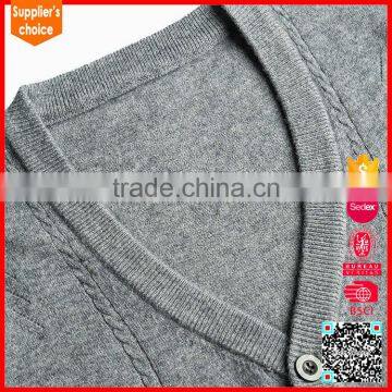 New Fashion Mens Cashmere Open Cardigan v Neck Cashmere Cardigan Sale photo-5