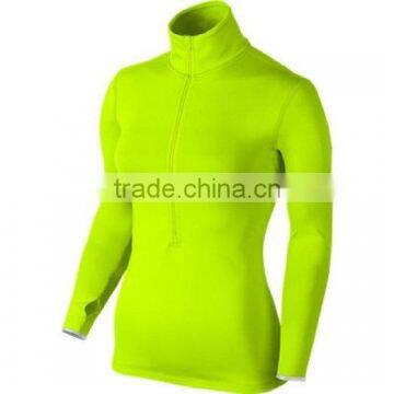 women cationic fabric wicking athletic fitness yoga compression longsleeve