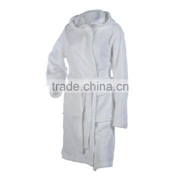 100% cotton terry hooded bathrobe for women