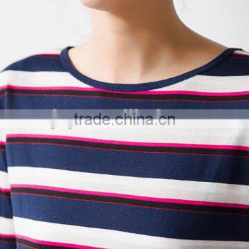 2016 New Fashion All Match Loose Half Sleeve Striped T-shirts for Ladies photo-5