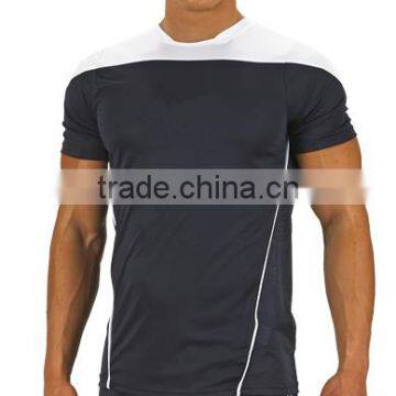 Men Bodybuilding Gym Fitness 100% Polyester Running T Shirt photo-4