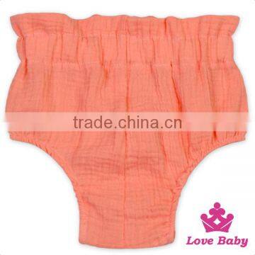 China Yiwu Cheap Bordeaux Plain Free Newborn Toddle Unisex Shorts Style Diaper Panties photo-2