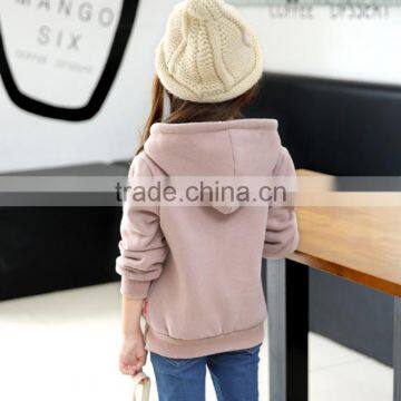 S60053B Girl's Sweet Coat Thickening Long-sleeved Hoodies photo-2
