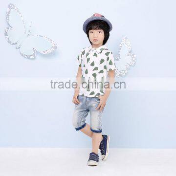 Short sleeve printing style arabic baby clothes