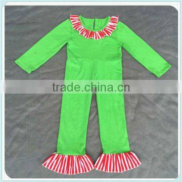 2016 High Quality! Wholesale Ruffle Romper Cute Baby Green Fog Romper photo-2