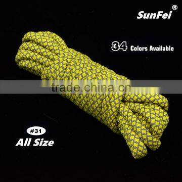 High Strength Extra Long Round 3M Reflective Shoelace - Jogging Hunting Boot Vintage Laces Shoelaces All Sizes in Various Colors photo-3