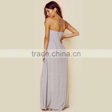 OEM Strapless Maxi Shift Dress With Keyhole One Fits All Plus Size Dresses photo-4