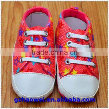 Star Printed Baby Footwear With Shoestring photo-5