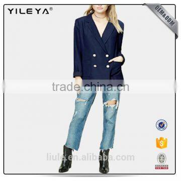 New Design Jackets Suit With Button Slim Blazer Women 2017 photo-2