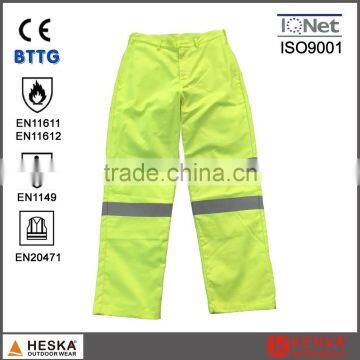 FR work trousers hivis green flame retardant men fire pants