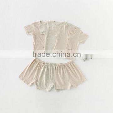Wholesale Organic Cotton Baby t Shirt 2 Pcs in 1 Newborn Baby Clothes Clothing Set photo-6