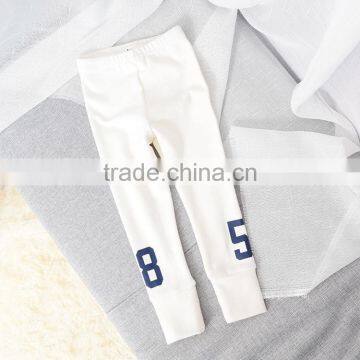 Hot Sale Words Printing Cotton Wholesale Girl Solid Leggings photo-3