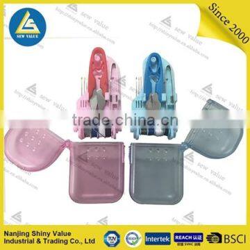 Transparent ABS Material Portable Hand Sewing Hand Sewing Use Plastic Box Travel Sewing Kit photo-5