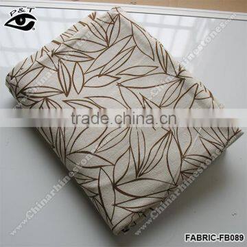 Simple Leaf Printed Fabric Linen Fabric photo-2