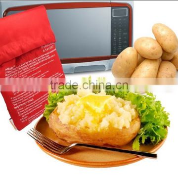 2 Pcs/Lot Oven Microwave Baked Red Potato Bag For Quick Fast( cook 8 potatoes at once ) In Just 4 Minutes Washed Potato Bags