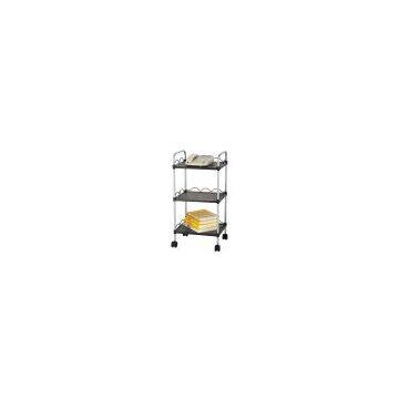 2 Tiers Adjustable Metal Office File Cart photo-2