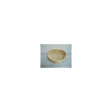 Heart Shaped Display Rattan Bread Basket Washable , Poly Food Basket