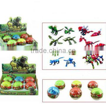 Mini Plastic Dinosaur Capsule Toy Creative Assembly Block Toys Educational Toys for Kids photo-4