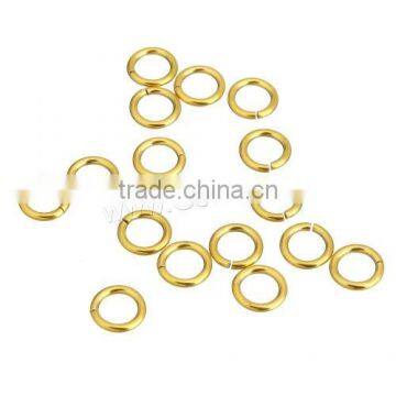 New Machine Cut Stainless Steel Jump Ring gold color 6x1mm jump rings